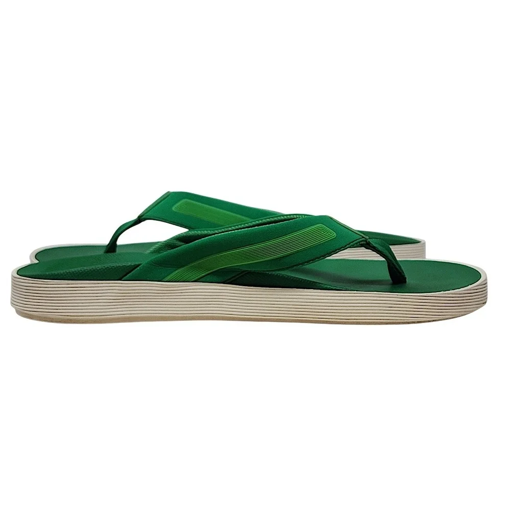 OluKai Leeward Flip Flops 9 Men Green Synthetic Beach Surf Sandal Aloha Hawaiian